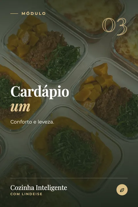 Módulo 03, Cardápio um